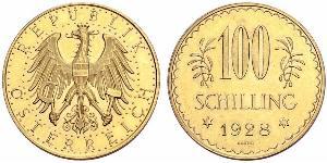 100 Shilling Geschichte Österreichs (1918-1934) Gold 