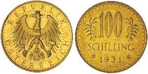 100 Shilling Geschichte Österreichs (1918-1934) Gold 