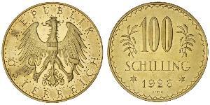 100 Shilling Geschichte Österreichs (1918-1934) Gold 