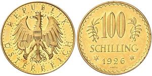 100 Shilling Geschichte Österreichs (1918-1934) Gold 