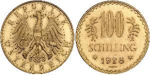 100 Shilling Geschichte Österreichs (1918-1934) Gold 