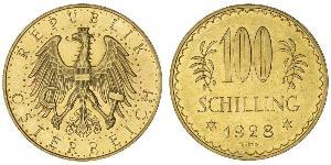 100 Shilling Geschichte Österreichs (1918-1934) Gold 