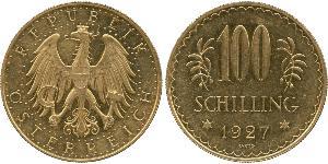 100 Shilling Geschichte Österreichs (1918-1934) Gold 