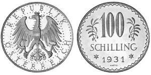 100 Shilling Geschichte Österreichs (1918-1934) Gold 