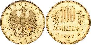 100 Shilling Geschichte Österreichs (1918-1934) Gold 