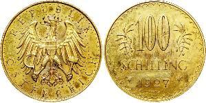 100 Shilling Geschichte Österreichs (1918-1934) Gold 