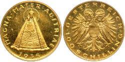 100 Shilling Federal State of Austria (1934-1938) Or 