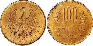 100 Shilling Prima repubblica austriaca (1918-1934) Oro 