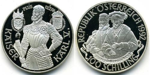 100 Shilling Republic of Austria (1955 - ) Plata 
