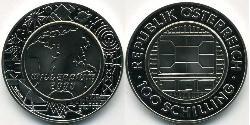 100 Shilling Republic of Austria (1955 - ) Plata-Titanio 