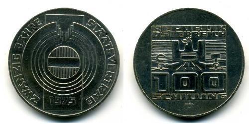 100 Shilling Republik Österreich (1955 - ) Silber 