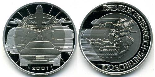 100 Shilling Republic of Austria (1955 - ) Silver-Titanium 