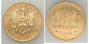 100 Shilling 奥地利第一共和国 (1919 - 1934) 金 
