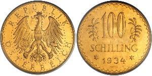 100 Shilling 奥地利第一共和国 (1919 - 1934) 金 