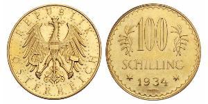 100 Shilling 奥地利第一共和国 (1919 - 1934) 金 
