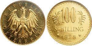 100 Shilling 奥地利第一共和国 (1919 - 1934) 金 