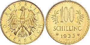 100 Shilling 奥地利第一共和国 (1919 - 1934) 金 