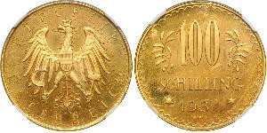 100 Shilling 奥地利第一共和国 (1919 - 1934) 金 