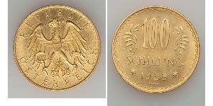 100 Shilling 奥地利第一共和国 (1919 - 1934) 金 