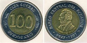 100 Sucre Ecuador (1830 - ) Bimetall 
