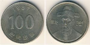 100 Won Corea del Sud Rame/Nichel 
