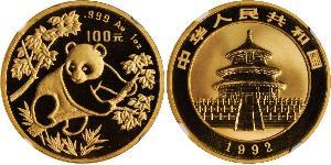 100 Yuan Volksrepublik China Gold 