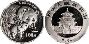 100 Yuan República Popular China Palladium 