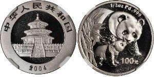 100 Yuan 中华人民共和国 Palladium 