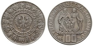 100 Zloty Repubblica Popolare di Polonia (1952-1990) Argento 