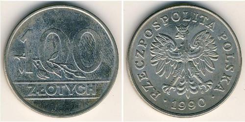 100 Zloty Volksrepublik Polen (1952-1990) Kupfer/Nickel 