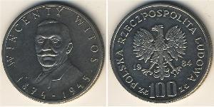 100 Zloty República Popular de Polonia (1952-1990) Níquel/Cobre 