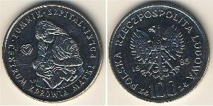 100 Zloty República Popular de Polonia (1952-1990) Níquel/Cobre 