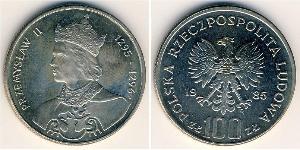 100 Zloty República Popular de Polonia (1952-1990) Níquel/Cobre 