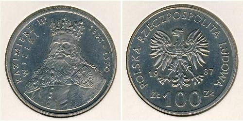 100 Zloty Repubblica Popolare di Polonia (1952-1990) Rame/Nichel 