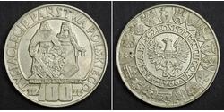 100 Zloty Volksrepublik Polen (1952-1990) Silber 