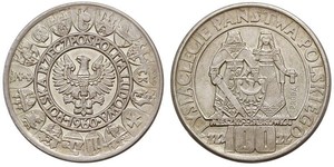 100 Zloty Volksrepublik Polen (1952-1990) Silber 