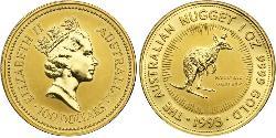 100 Долар Австралія (1939 - ) Золото Єлизавета II (1926-2022)