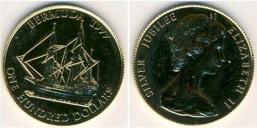100 Долар Бермудські острови Золото Єлизавета II (1926-2022)