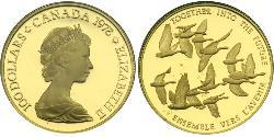 100 Долар Канада Золото Єлизавета II (1926-2022)