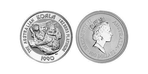 100 Долар Австралія (1939 - ) Платина Єлизавета II (1926-2022)