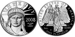 100 Долар США (1776 - ) Платина 