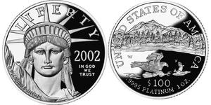 100 Долар США (1776 - ) Платина 