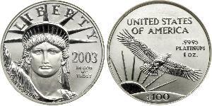 100 Долар США (1776 - ) Платина 