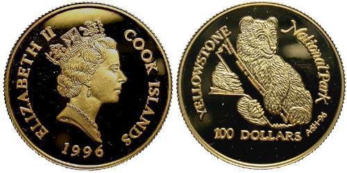 100 Доллар Cook Islands (1965 - )  Елизавета II (1926-2022)
