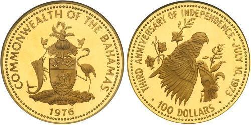 100 Доллар Bahamas (1973 - ) Золото 