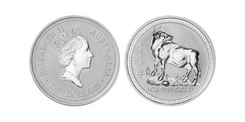 100 Доллар Австралия (1939 - ) Золото Елизавета II (1926-2022)