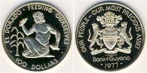 100 Доллар Гайана (1966 - ) Золото 