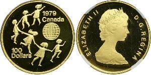 100 Доллар Канада Золото Елизавета II (1926-2022)