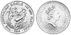 100 Доллар Австралия (1939 - ) Платина Елизавета II (1926-2022)