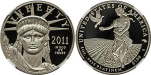 100 Доллар США (1776 - ) Платина 